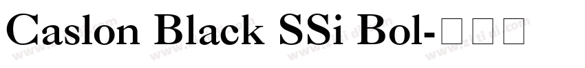Caslon Black SSi Bol字体转换